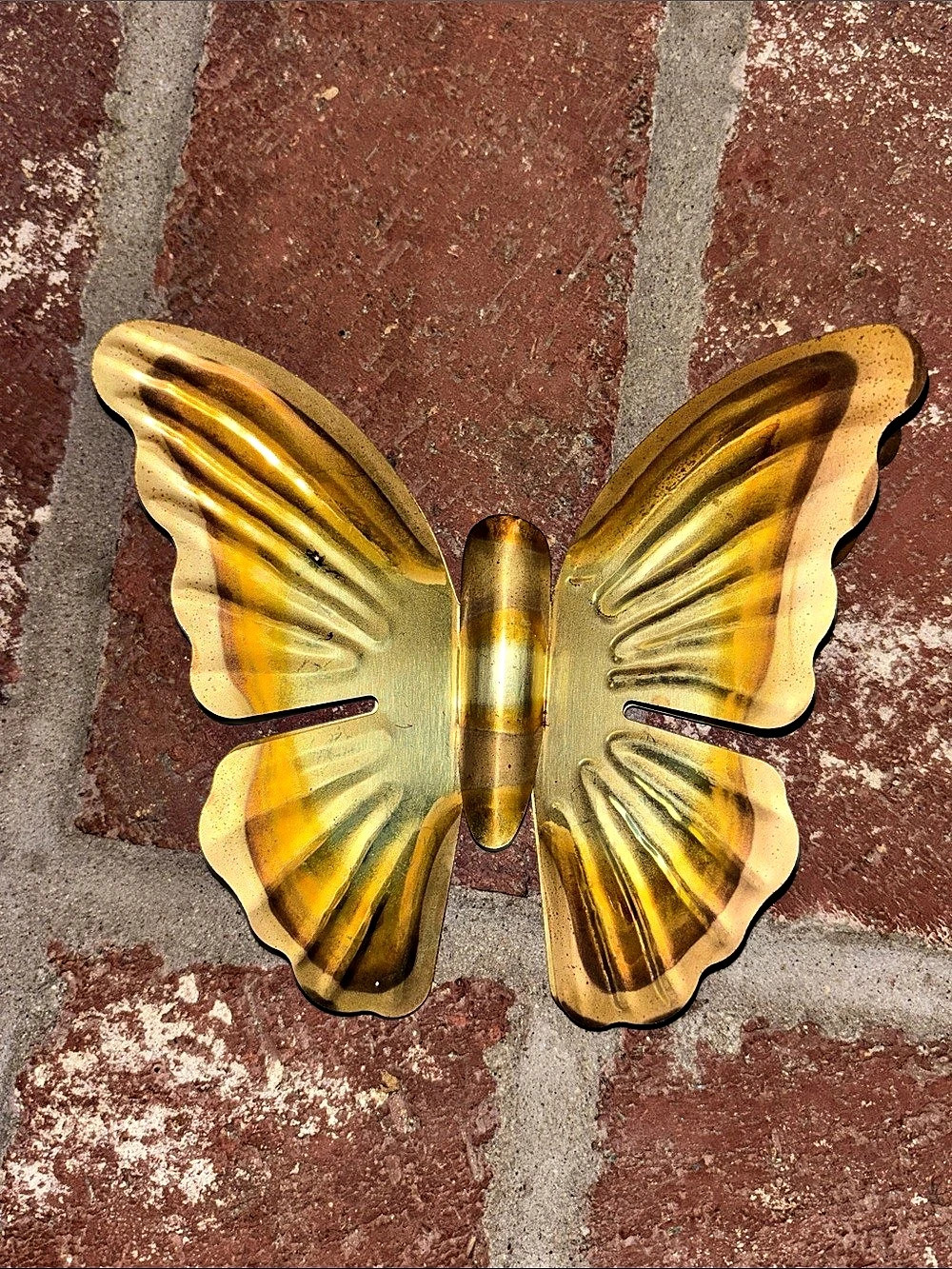 Vintage Homeco 6” Gold Butterfly Wall Decor Indoor Outdoor Display